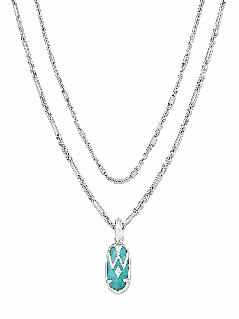 Kendra Scott Wrangler® x Yellow Rose by Elisa Vintage Necklace in Silver